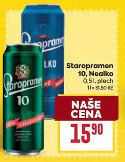 Billa Staropramen 10 0,51, plech nabídka