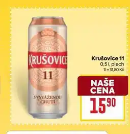 Billa Krušovice 11 0,51, plech nabídka
