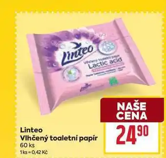 Billa Linteo Vlhčený toaletní papír 60 ks nabídka