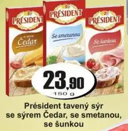 Adam President tavený sýr se sýrem Čedar, se smetanou, se šunkou nabídka