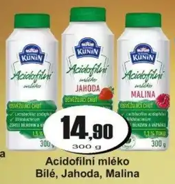 Adam Kunin acidofilní mléko bílé, jahoda, malina nabídka