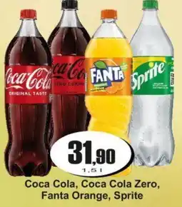 Adam Coca Cola, Coca Cola Zero, Fanta Orange, Sprite nabídka