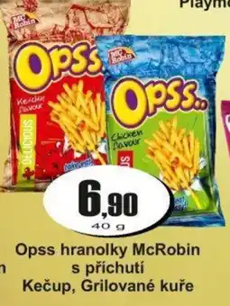 Adam Opss hranolky McRobin s příchutí Kečup, Grilované kuře nabídka