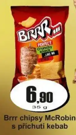 Adam Brrr chipsy McRobin s příchutí kebab nabídka