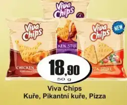 Adam Viva Chips Kuře, Pikantní kuře, Pizza nabídka