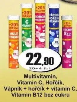 Adam Multivitamin, Vitamin C, Hořčík, Vápník + hořčík + vitamin C, Vitamin B12 bez cukru nabídka