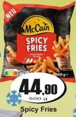 Adam McCain Spicy Fries nabídka