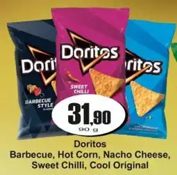 Adam Doritos Barbecue, Hot Corn, Nacho Cheese, Sweet Chilli, Cool Original nabídka