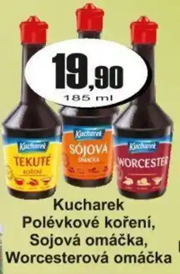 Adam Kucharek Polévkové koření, Sojová omáčka, Worcesterová omáčka nabídka