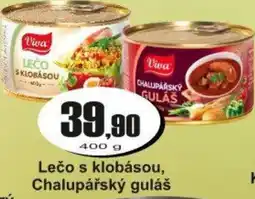 Adam Viva lečo s klobásou, chalupářský guláš nabídka