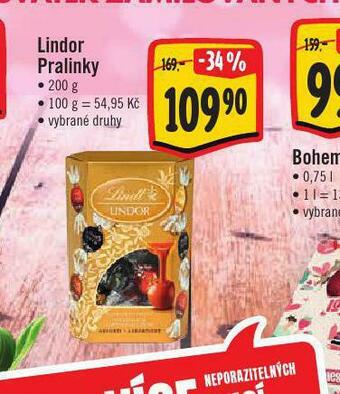 Jip Lindor pralinky nabídka