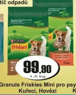 Adam Friskies Mini Granule pro psy Kuřecí, Hovězí nabídka