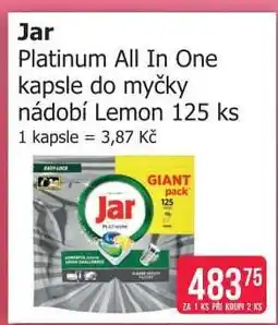 Teta Jar Platinum All In One kapsle do myčky nádobí Lemon 125 ks nabídka