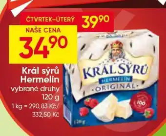 Hruška Král Sýrů Hermelín nabídka
