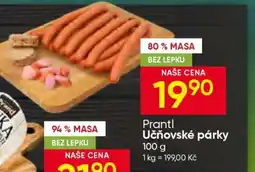 Hruška Prantl Učňovské párky nabídka