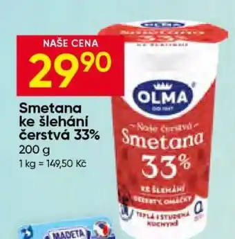 Hruška Smetana ke šlehání čerstvá 33% nabídka