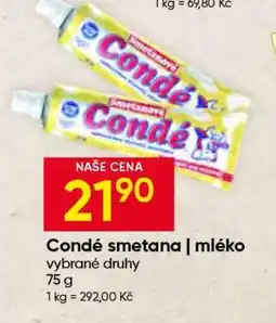 Hruška Condé smetana | mléko nabídka
