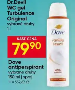 Hruška Dove antiperspirant nabídka