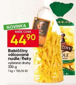 Hruška Babiččiny válcované nudle/fleky nabídka