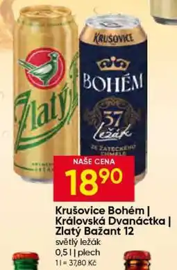 Hruška Krušovice Bohém | Královská Dvanáctka | Zlatý Bažant 12 nabídka