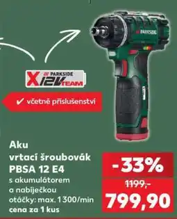 Kaufland Aku vrtací šroubovák PBSA 12 E4 nabídka
