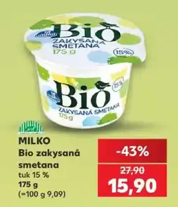 Kaufland MILKO Bio zakysaná smetana nabídka