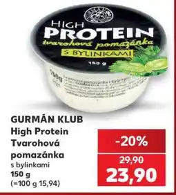 Kaufland GURMÁN KLUB High Protein tvarohová pomazánka s bylinkami nabídka