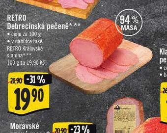 Jip Retro debrecínská pečeně nabídka
