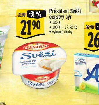 Jip Président svěží čerstvý sýr nabídka