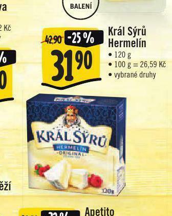 Jip Král sýrů hermelín nabídka