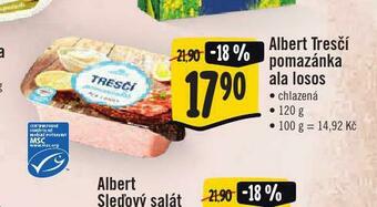 Jip Albert tresčí pomazánka ala losos nabídka