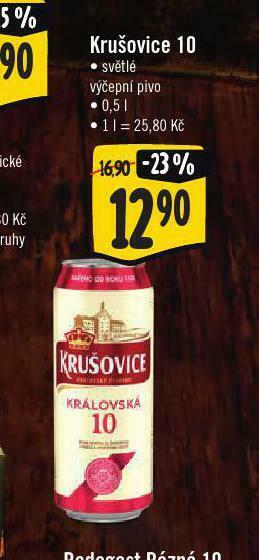 Jip Pivo krušovice 10 nabídka