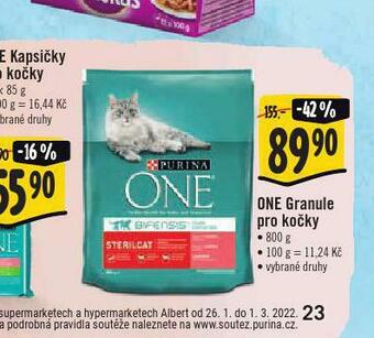 Jip Purina one granule pro kočky nabídka