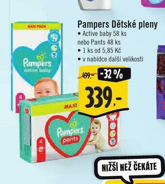 Jip Pampers dětské plenky nabídka
