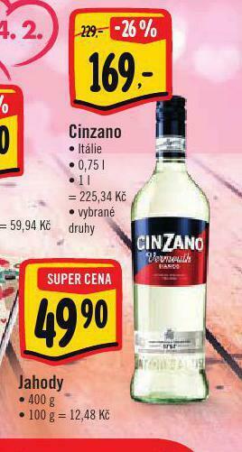 Albert Cinzano nabídka