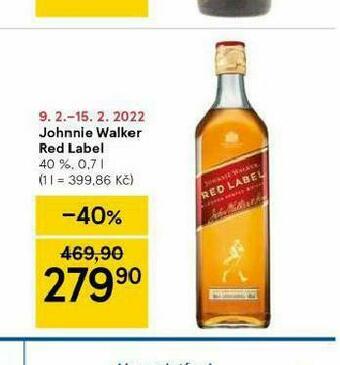 Tesco Johnnie walker red label nabídka