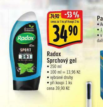 Albert Radox sprchový gel nabídka