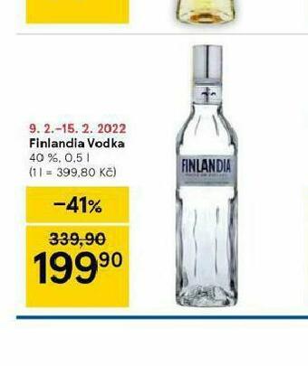 Tesco Finlandia vodka nabídka