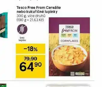 Tesco Tesco free from cereálie nabídka