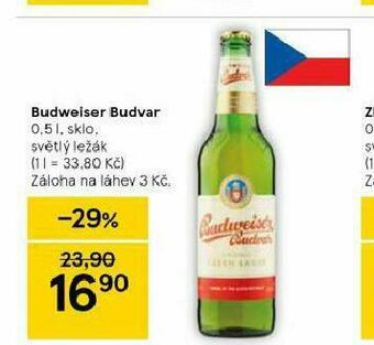 Tesco Pivo budweiser budvar original nabídka