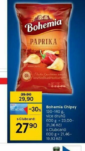 Tesco Bohemia chips nabídka
