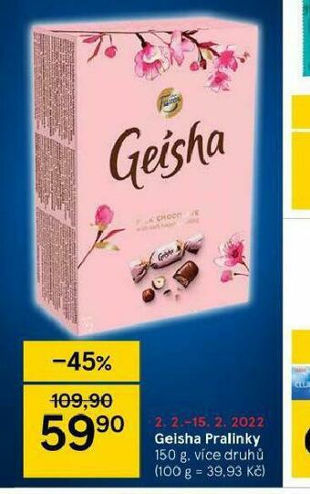 Tesco Geisha pralinky nabídka
