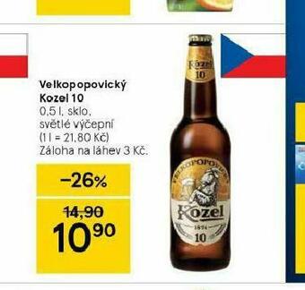 Tesco Pivo velkopopovický kozel 10 nabídka