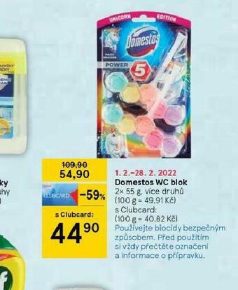 Tesco Domestos wc blok nabídka
