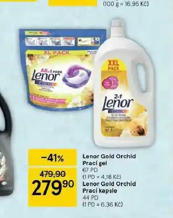 Tesco Lenor gold orchid prací gel nabídka