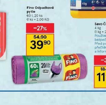 Tesco Fino odpadkové pytle nabídka