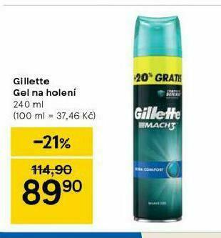 Tesco Gillette gel na holení nabídka