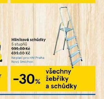 Tesco Hliníkové schůdky nabídka