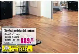 Hornbach Dřevěná podlaha Oak nature nabídka