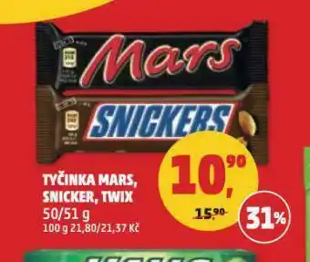 Penny Market Tyčinka mars, snickers, twix nabídka